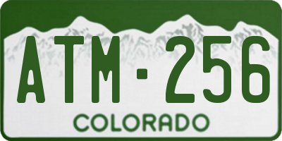CO license plate ATM256
