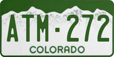 CO license plate ATM272