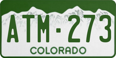CO license plate ATM273