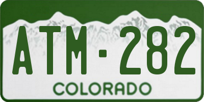 CO license plate ATM282