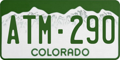 CO license plate ATM290