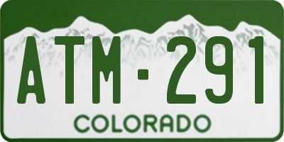 CO license plate ATM291