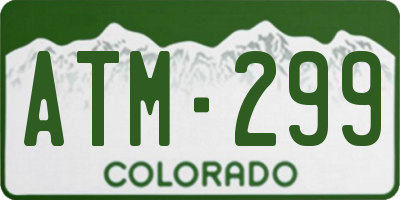 CO license plate ATM299