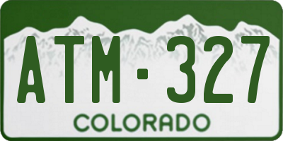 CO license plate ATM327