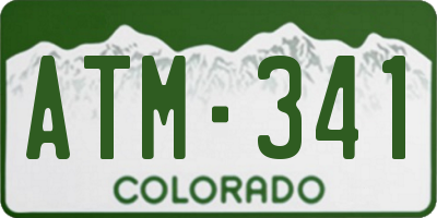CO license plate ATM341