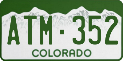 CO license plate ATM352