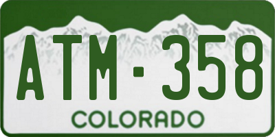 CO license plate ATM358