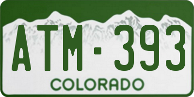 CO license plate ATM393