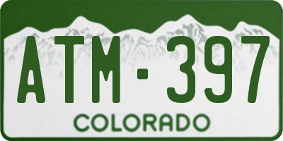 CO license plate ATM397