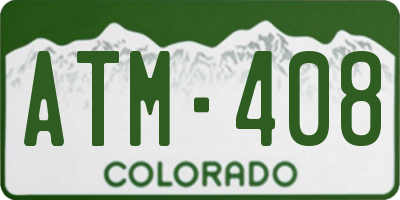 CO license plate ATM408