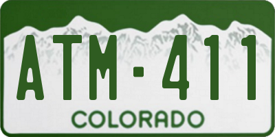 CO license plate ATM411