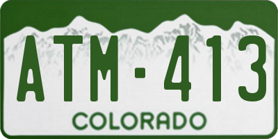 CO license plate ATM413
