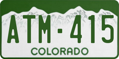 CO license plate ATM415