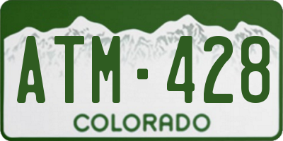 CO license plate ATM428