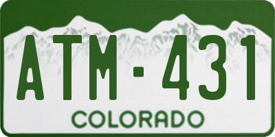 CO license plate ATM431