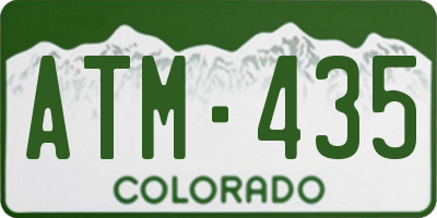 CO license plate ATM435