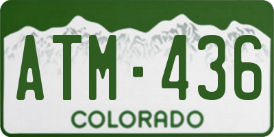 CO license plate ATM436