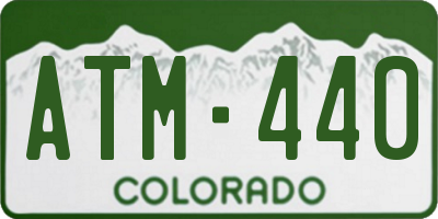 CO license plate ATM440