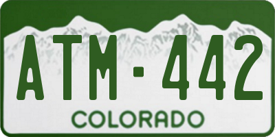 CO license plate ATM442