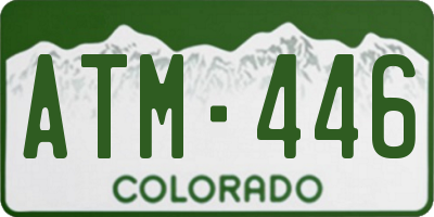 CO license plate ATM446