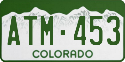 CO license plate ATM453