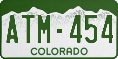 CO license plate ATM454