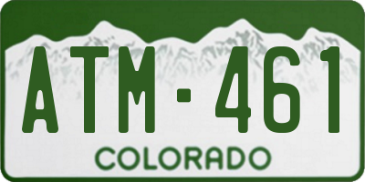 CO license plate ATM461