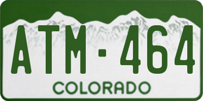 CO license plate ATM464