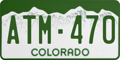 CO license plate ATM470