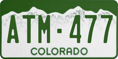 CO license plate ATM477