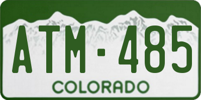 CO license plate ATM485