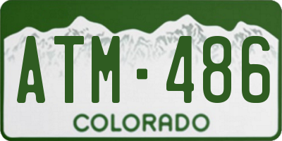 CO license plate ATM486
