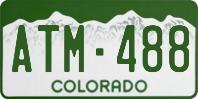 CO license plate ATM488