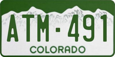 CO license plate ATM491