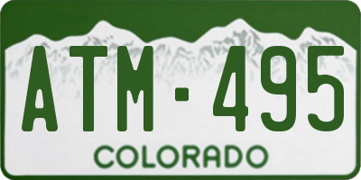 CO license plate ATM495