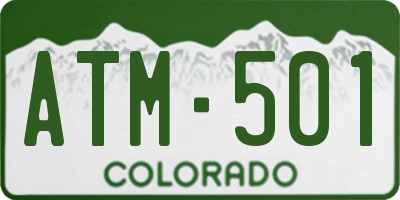 CO license plate ATM501
