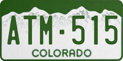 CO license plate ATM515