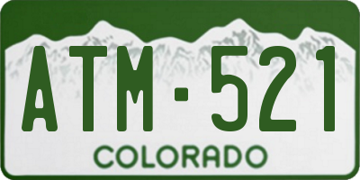 CO license plate ATM521