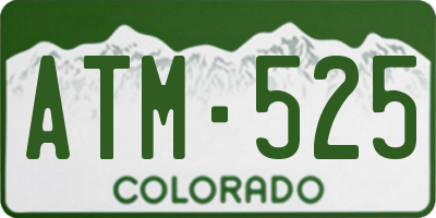 CO license plate ATM525