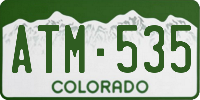 CO license plate ATM535