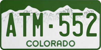 CO license plate ATM552