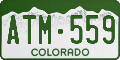 CO license plate ATM559