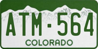 CO license plate ATM564