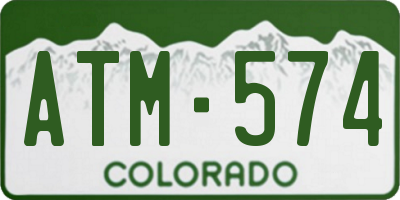 CO license plate ATM574