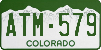 CO license plate ATM579