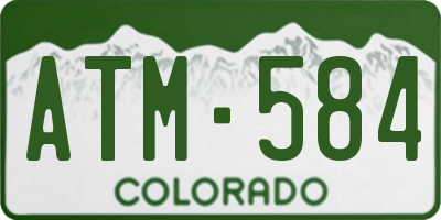 CO license plate ATM584