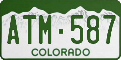 CO license plate ATM587