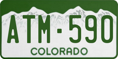 CO license plate ATM590