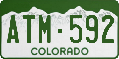 CO license plate ATM592
