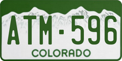 CO license plate ATM596